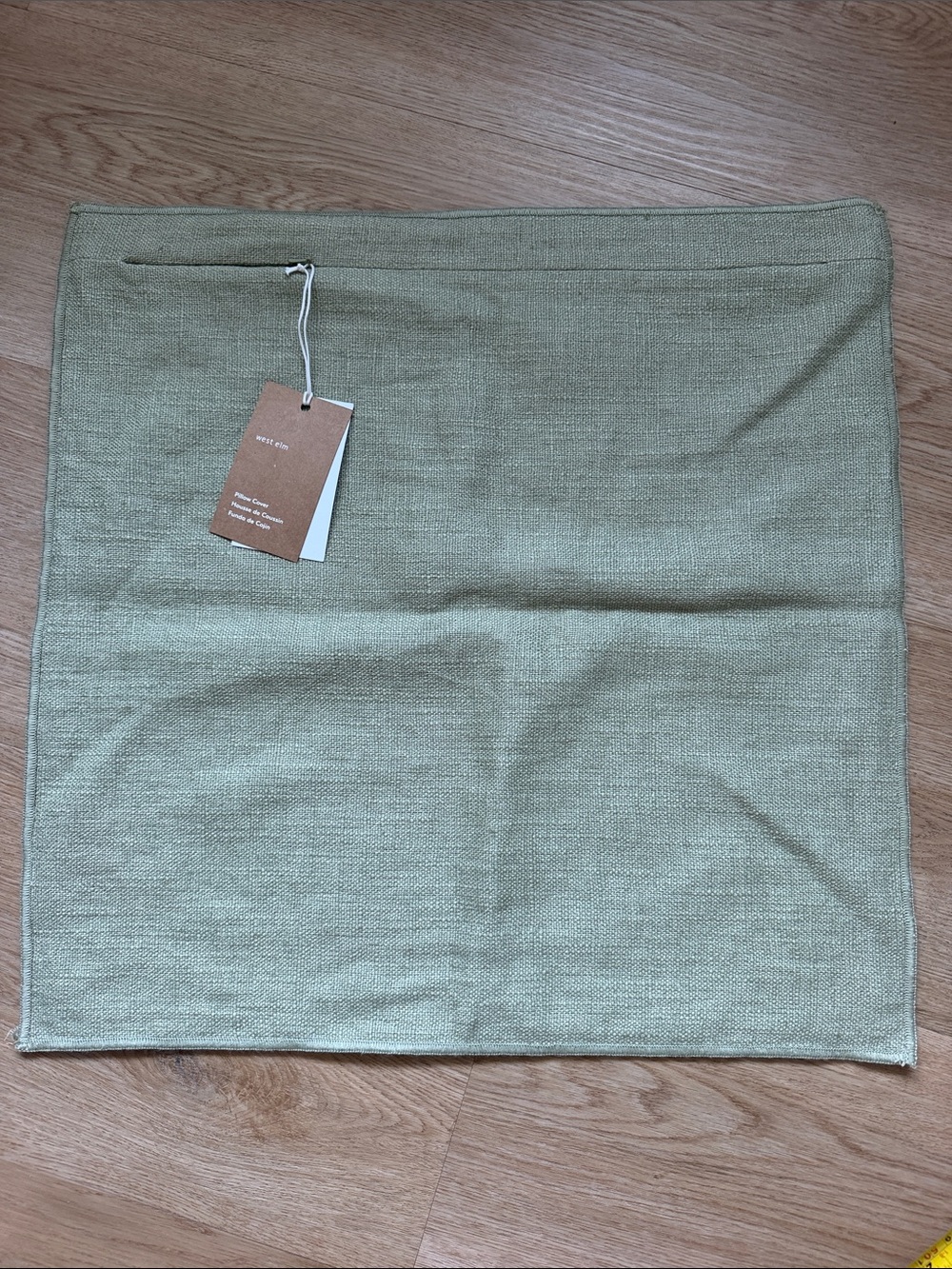 West Elm Linen-Style Cushion Cover in Sage Green